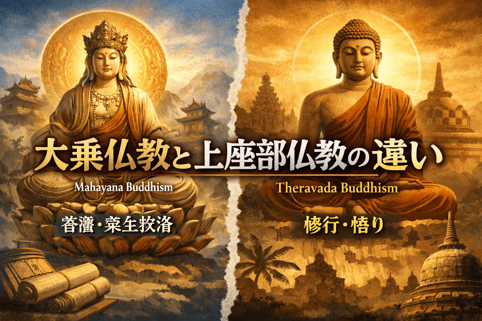 大乗仏教と上座部仏教の違いとは何か―インドから中国、そして現代日本へ続く仏教の二つの大きな流れ